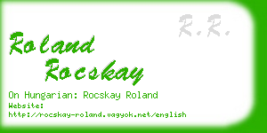 roland rocskay business card